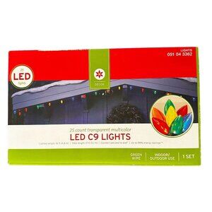 Decor Brand Target LED C9 Holiday Lights Multicolor 25 Count Indoor Outdoor